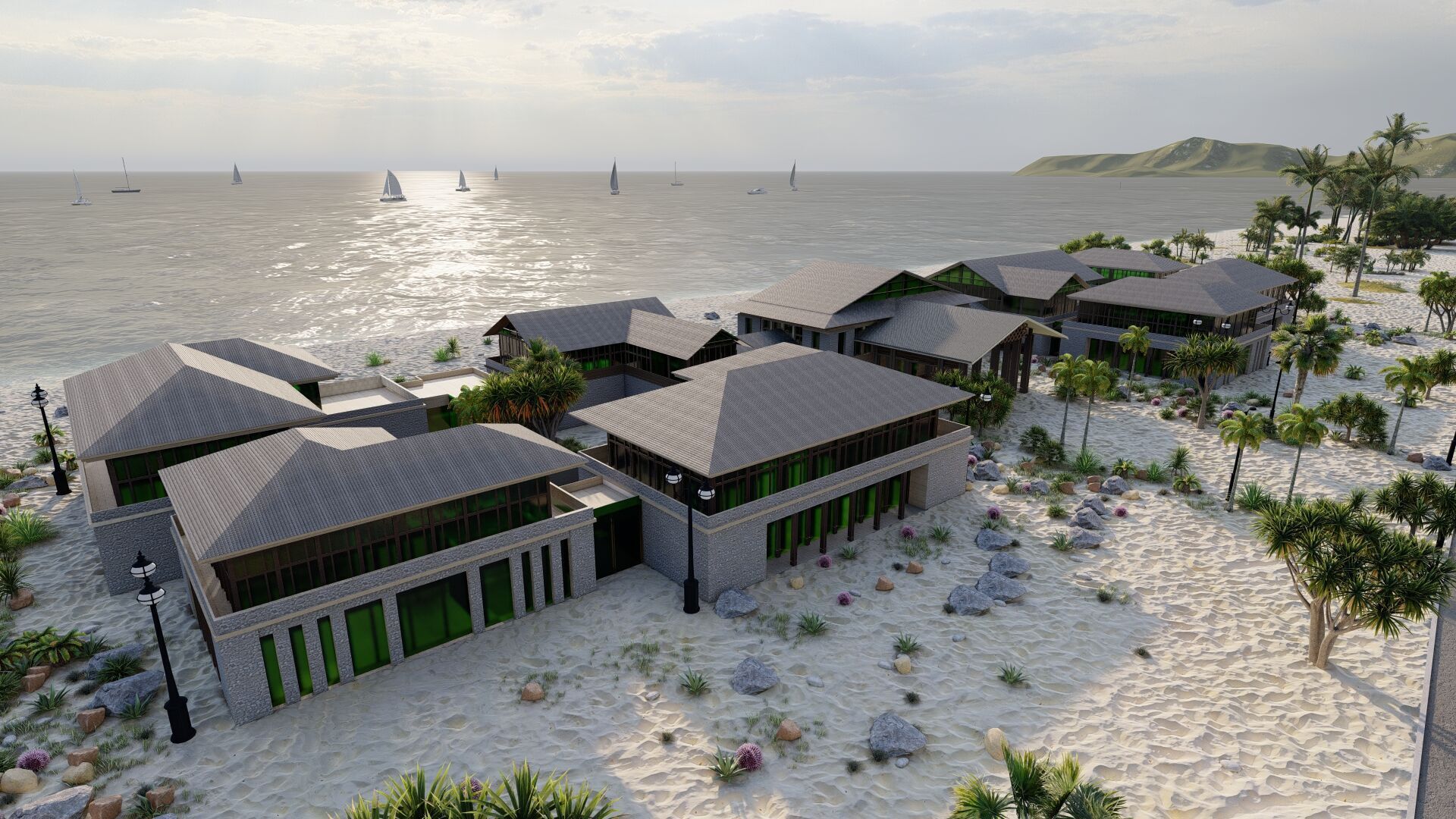 Hotel Beach-Hotel Beach Resort 3D model_11