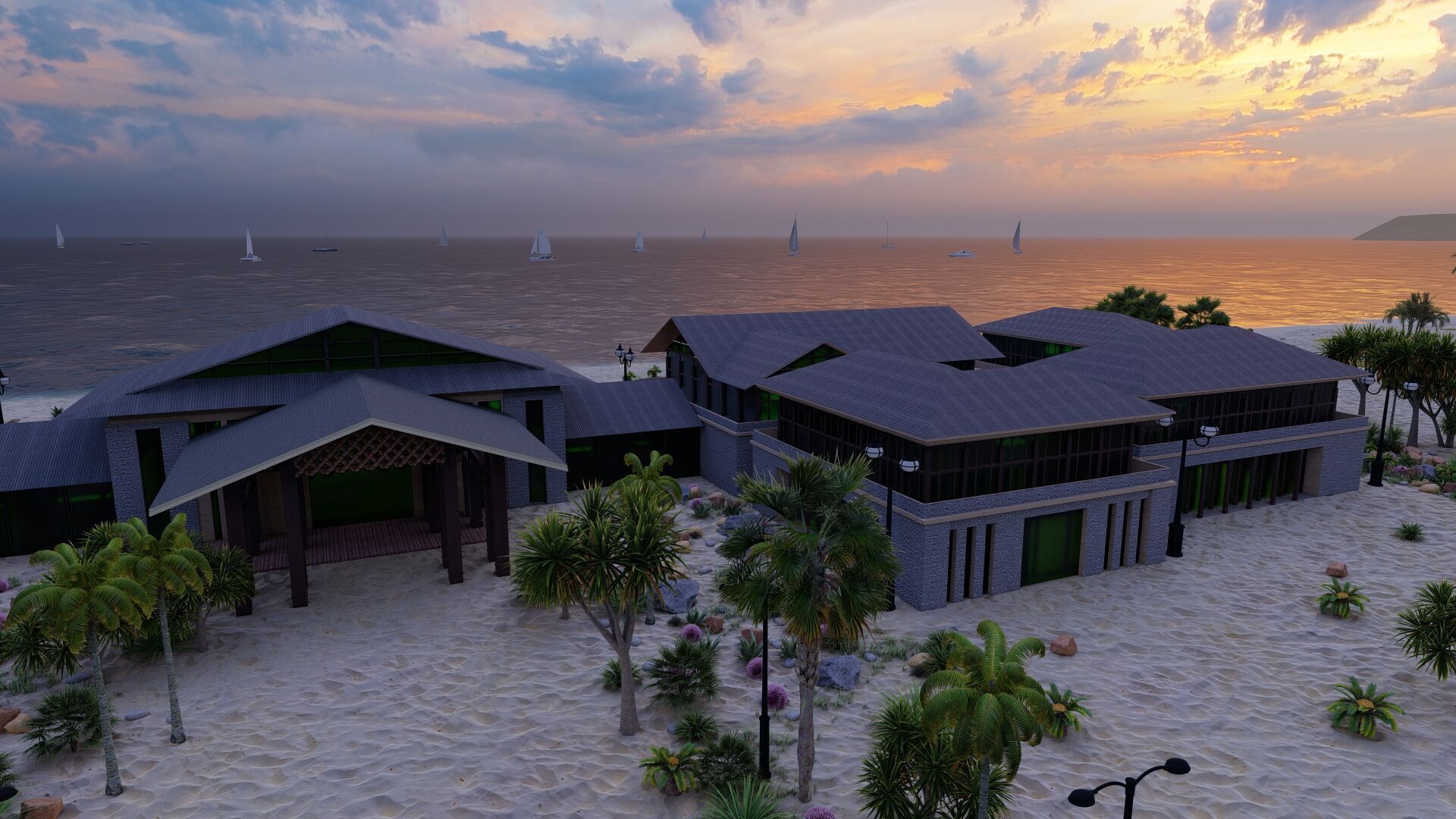 Hotel Beach-Hotel Beach Resort 3D model_22