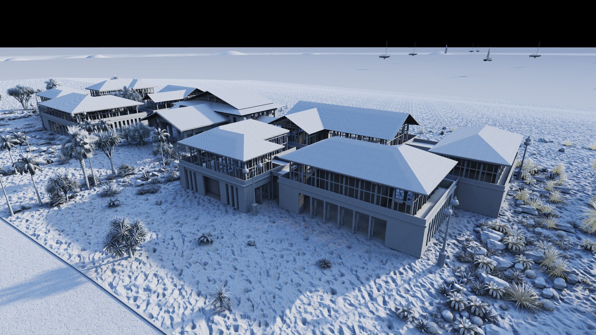 Hotel Beach-Hotel Beach Resort 3D model_21