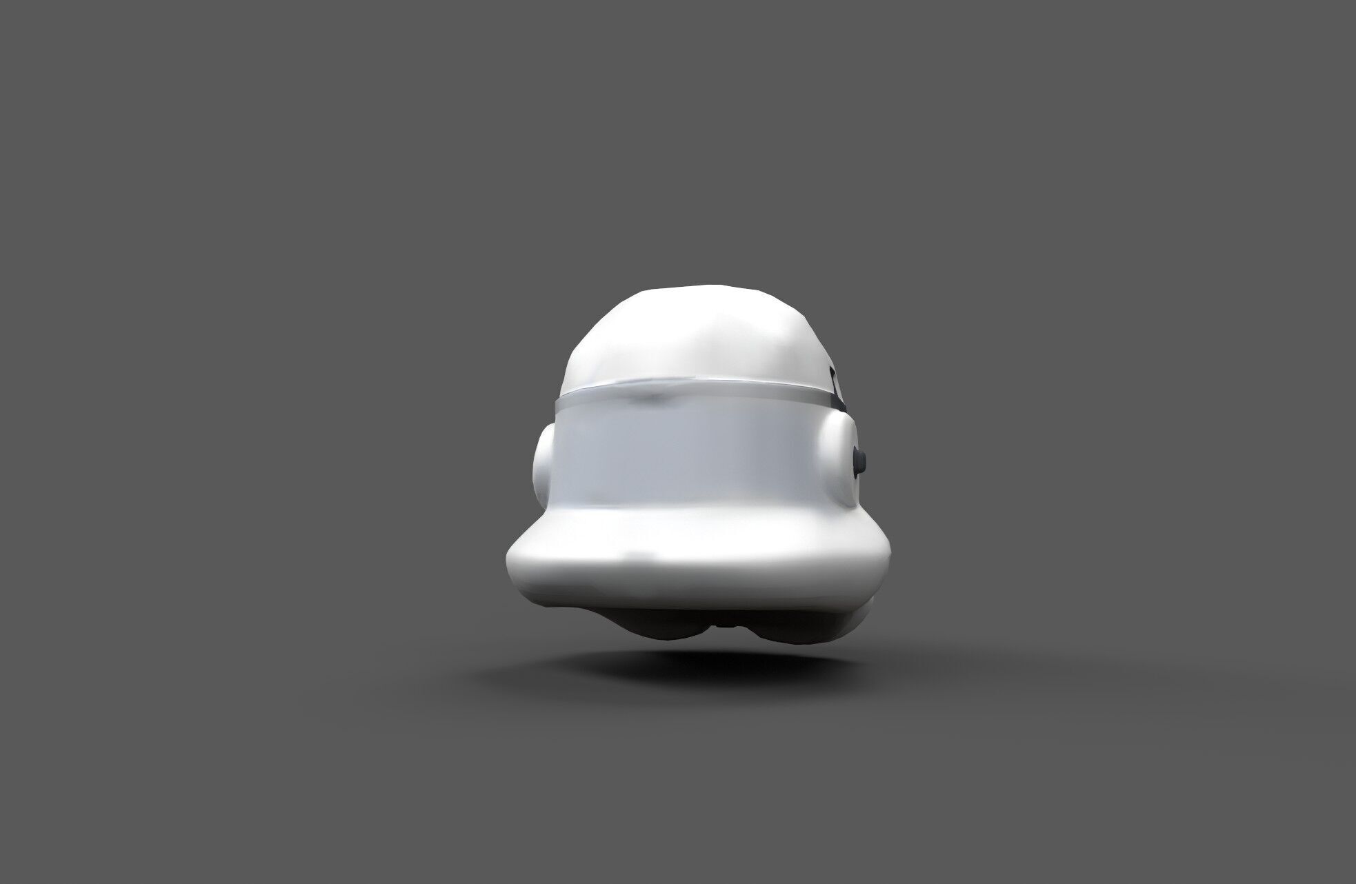 Low-Poly Star Trooper Helmet Stylized Style Sci-Fi Game Asset Free low-poly 3D model_18
