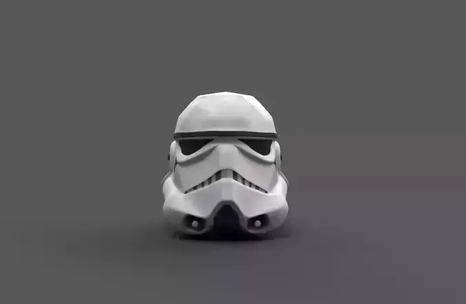 Low-Poly Star Trooper Helmet Stylized Style Sci-Fi Game Asset Free low-poly 3D model Low-Poly Star Trooper Helmet Stylized Style Sci-Fi Game Asset Free low-poly 3D model