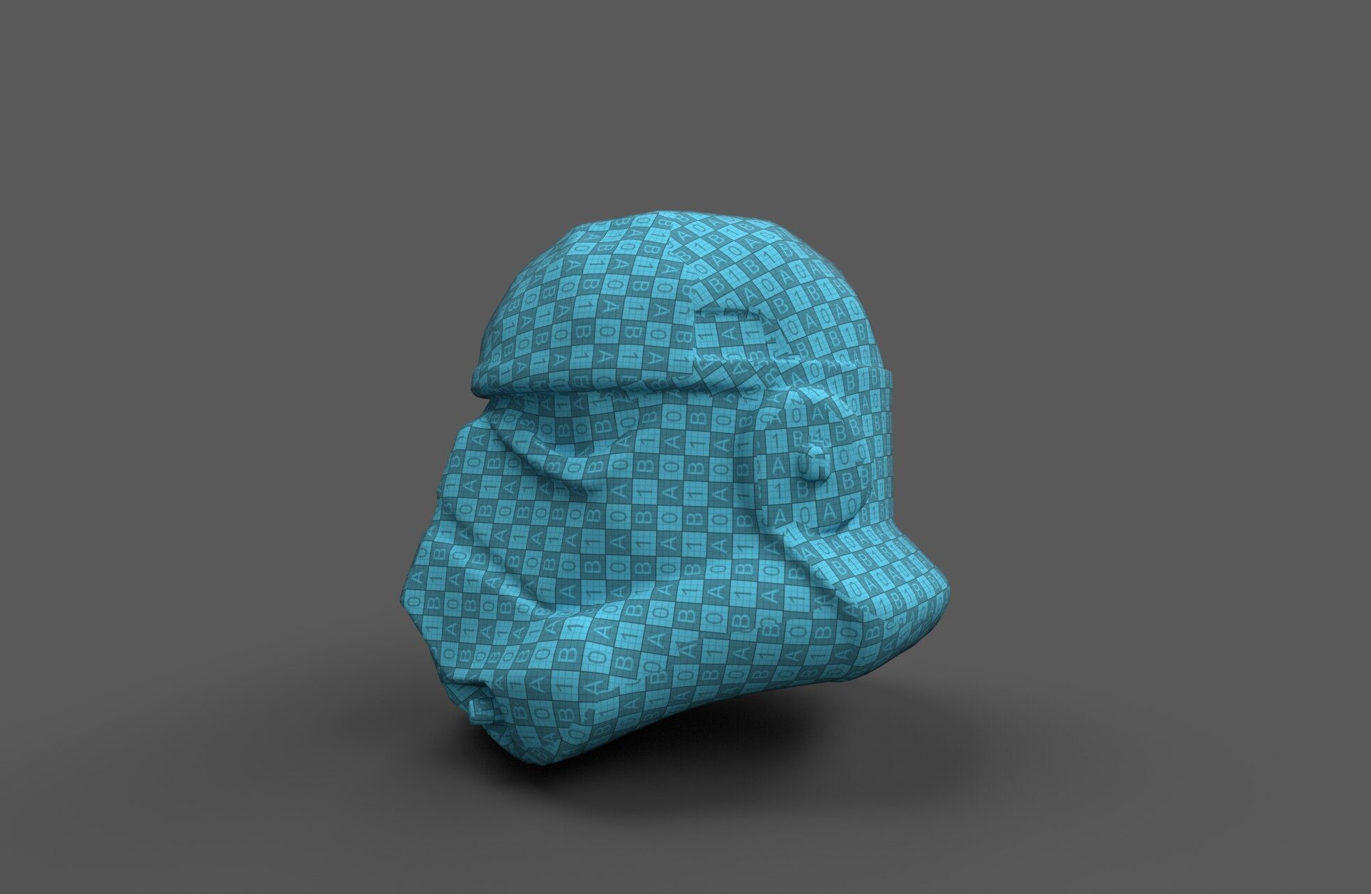 Low-Poly Star Trooper Helmet Stylized Style Sci-Fi Game Asset Free low-poly 3D model_12