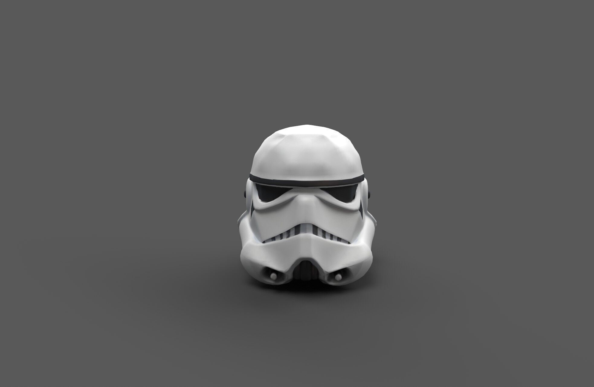 Low-Poly Star Trooper Helmet Stylized Style Sci-Fi Game Asset Free low-poly 3D model_6