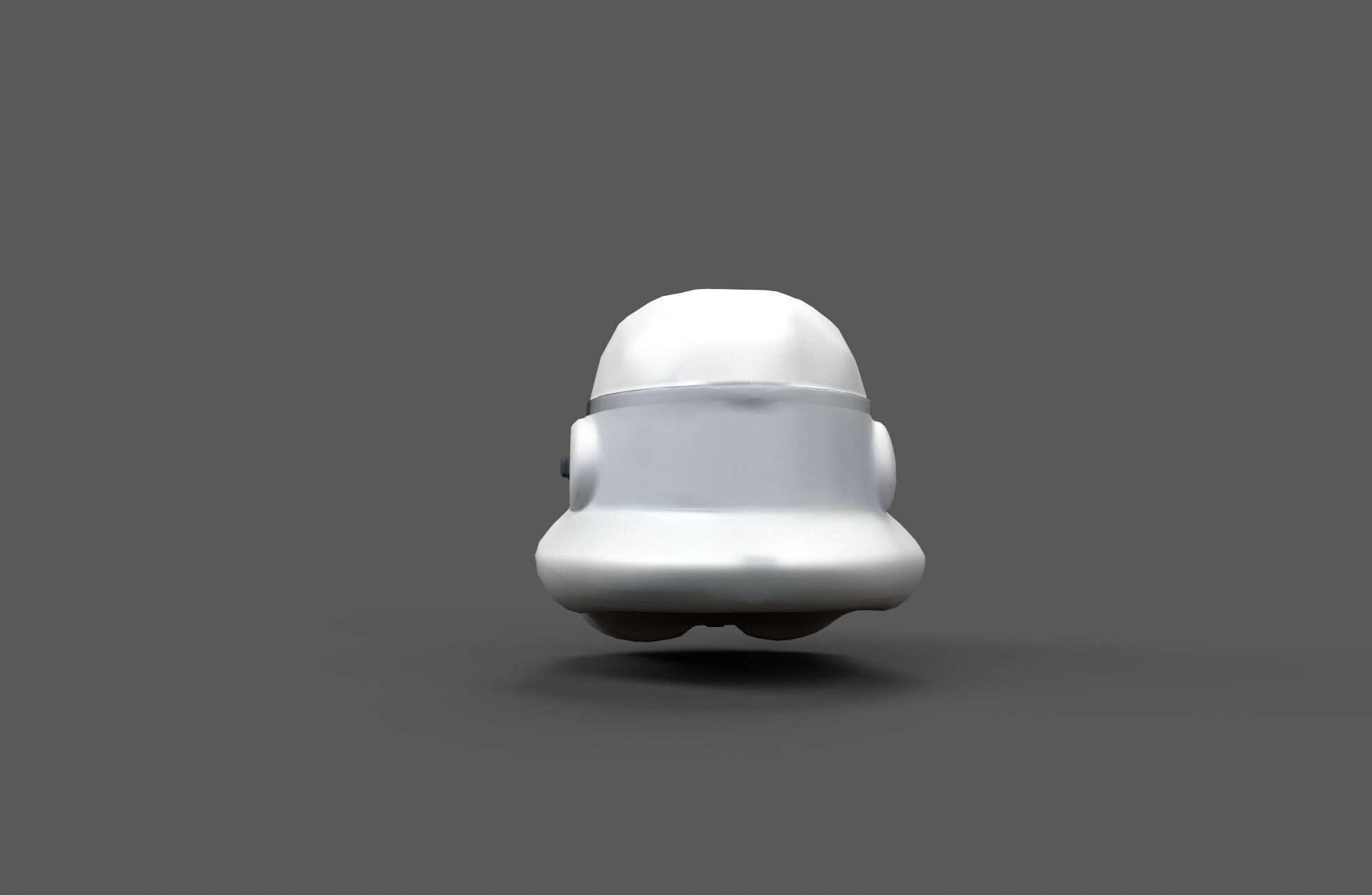 Low-Poly Star Trooper Helmet Stylized Style Sci-Fi Game Asset Free low-poly 3D model_17