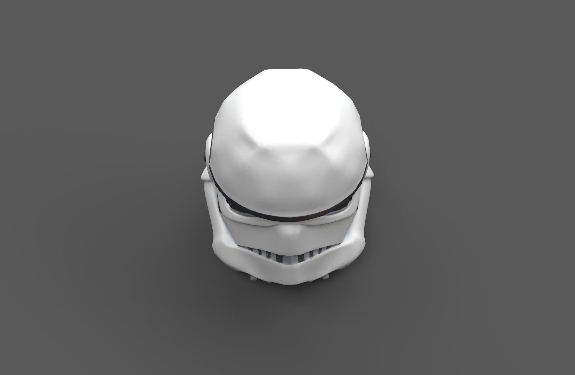 Low-Poly Star Trooper Helmet Stylized Style Sci-Fi Game Asset Free low-poly 3D model_8