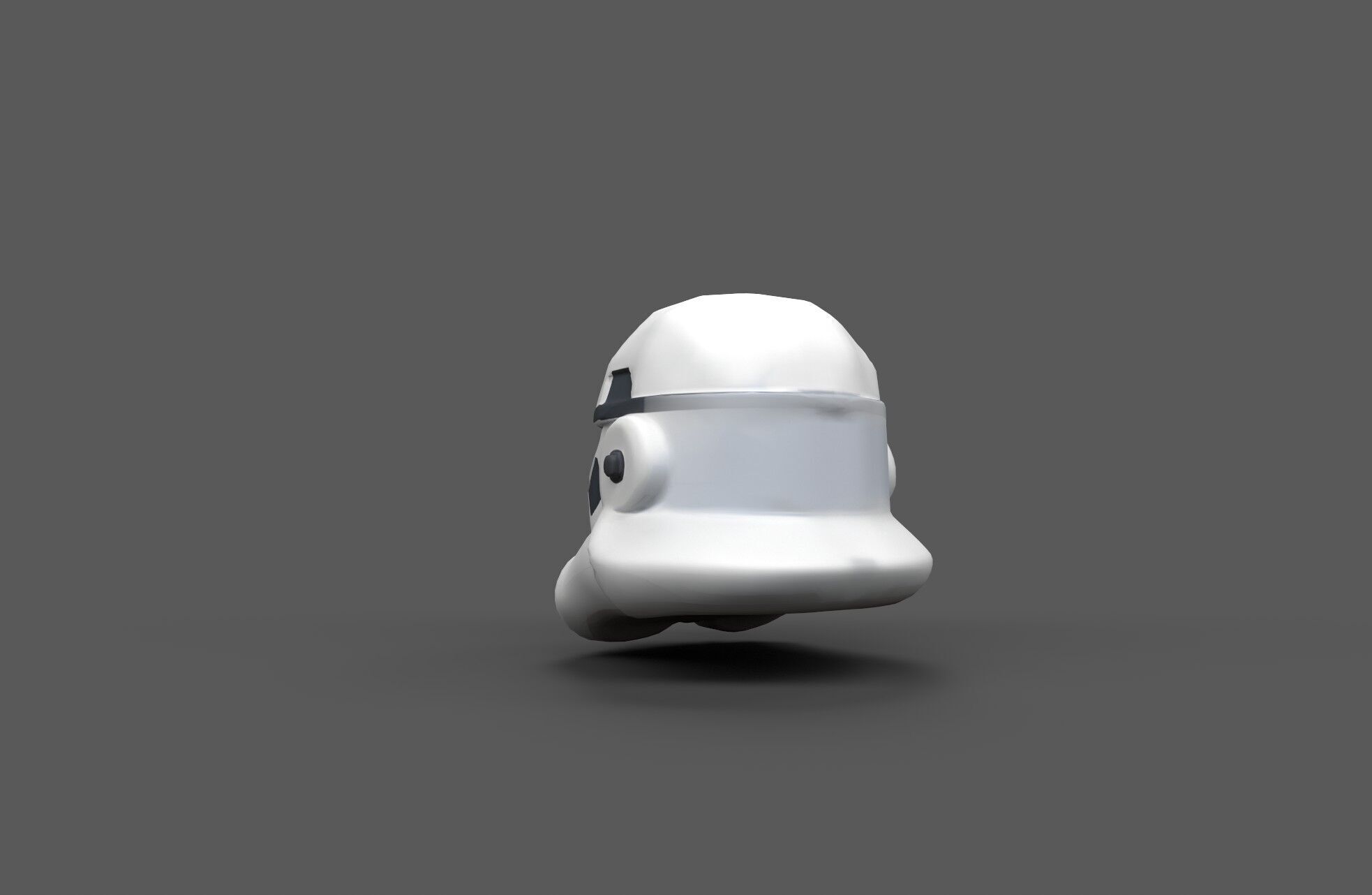 Low-Poly Star Trooper Helmet Stylized Style Sci-Fi Game Asset Free low-poly 3D model_16