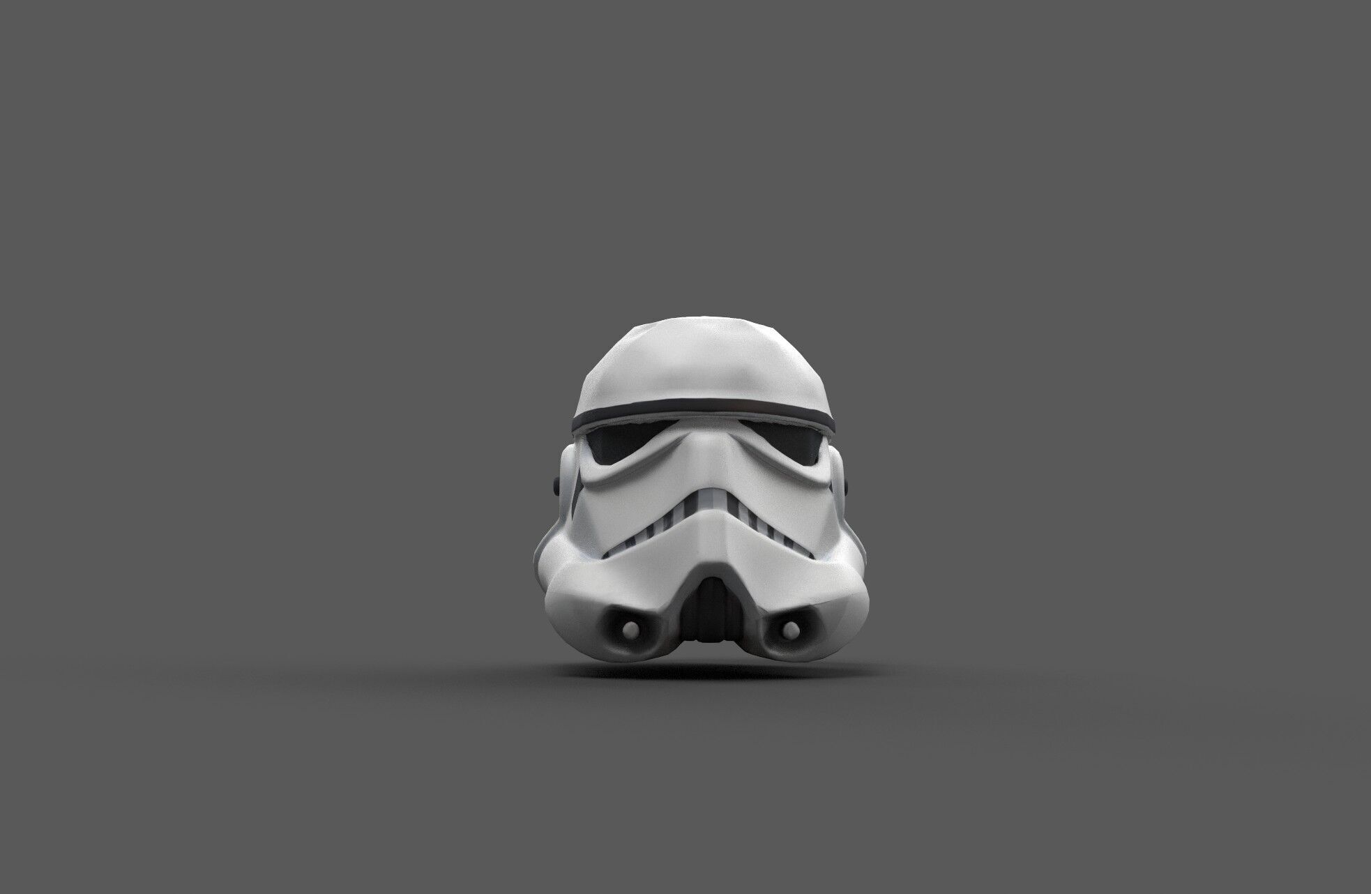 Low-Poly Star Trooper Helmet Stylized Style Sci-Fi Game Asset Free low-poly 3D model_5