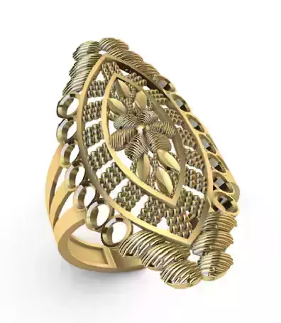Modern Indian Ring Models Set 37 49 3D Print  Casting Ready 3DM