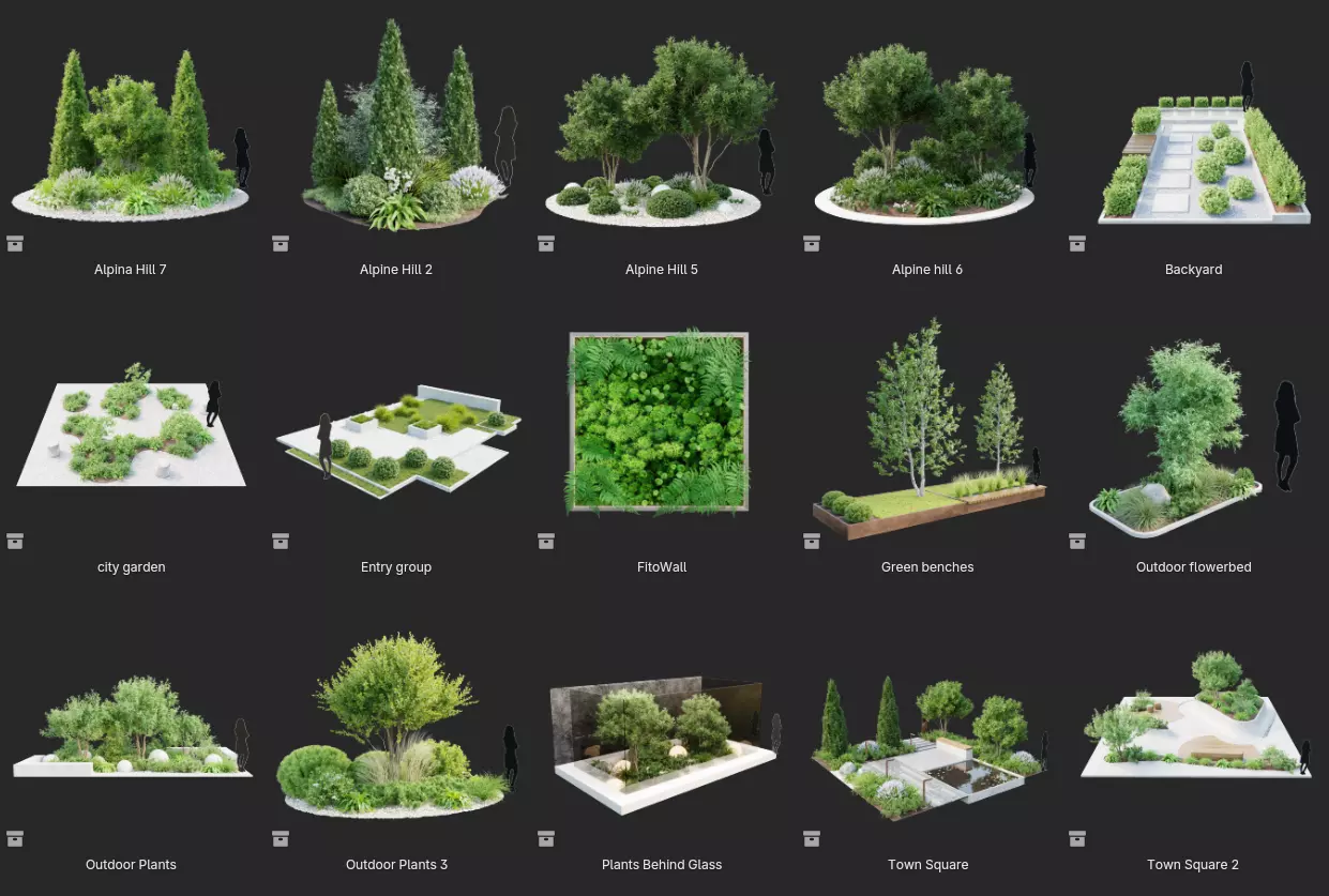 Landscape - Garden Assets Vol 3D model_1