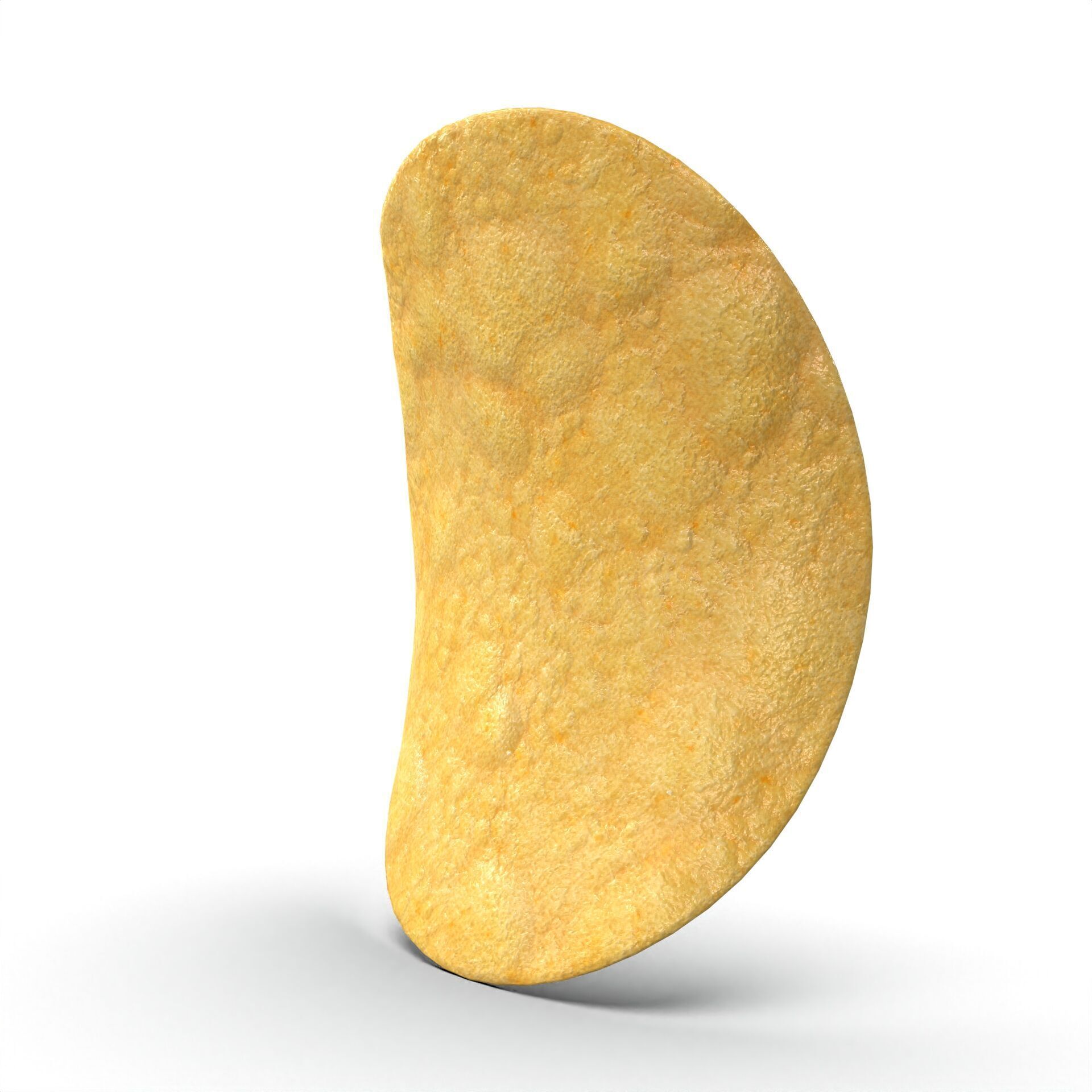 Realistic Potato Chip with Detailed Texture Low-poly 3D model_2