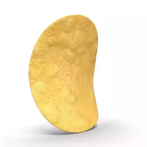 Realistic Potato Chip with Detailed Texture