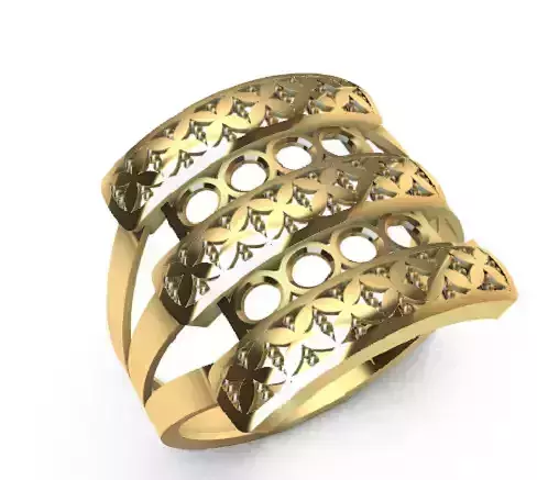 Modern Ajda Rings 3D Print Model Designs 50 59 Jewelry Casting