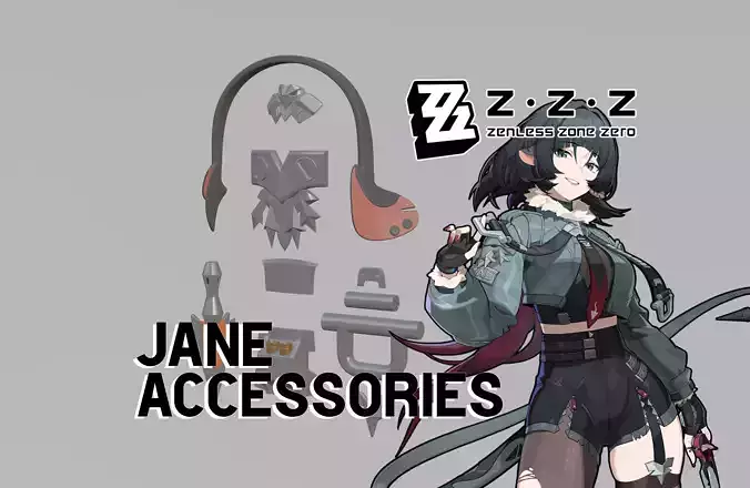 Zenless Zone Zero - Jane Doe Accessories