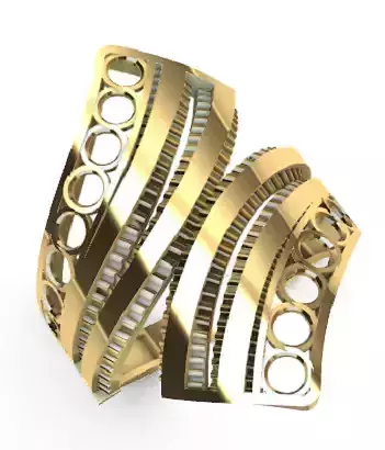 Modern Ajda rings 3D Print Models 60-69 3D print model