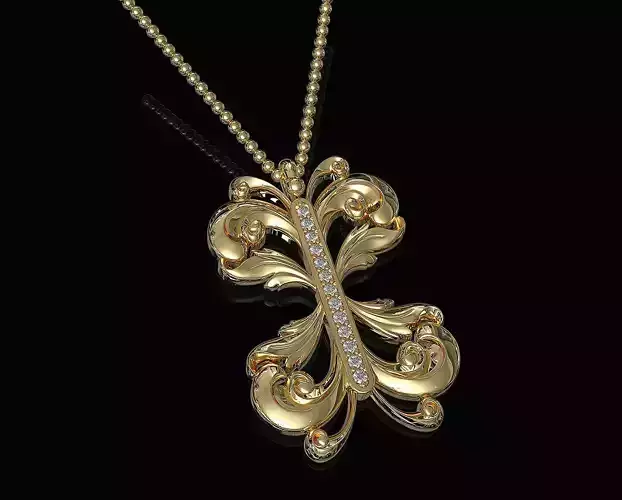 brilliant fantasy pendant 3D print model