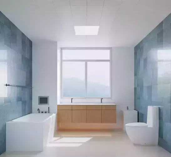 Modern Bathroom Interior Scene 3D model