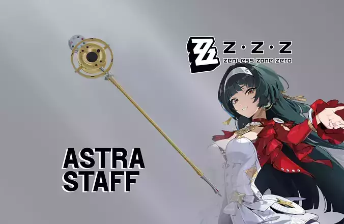Zenless Zone Zero - Astra Yao Staff 3D print model