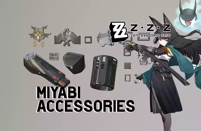 Zenless Zone Zero - Miyabi Hoshimi Accessories 3D print model