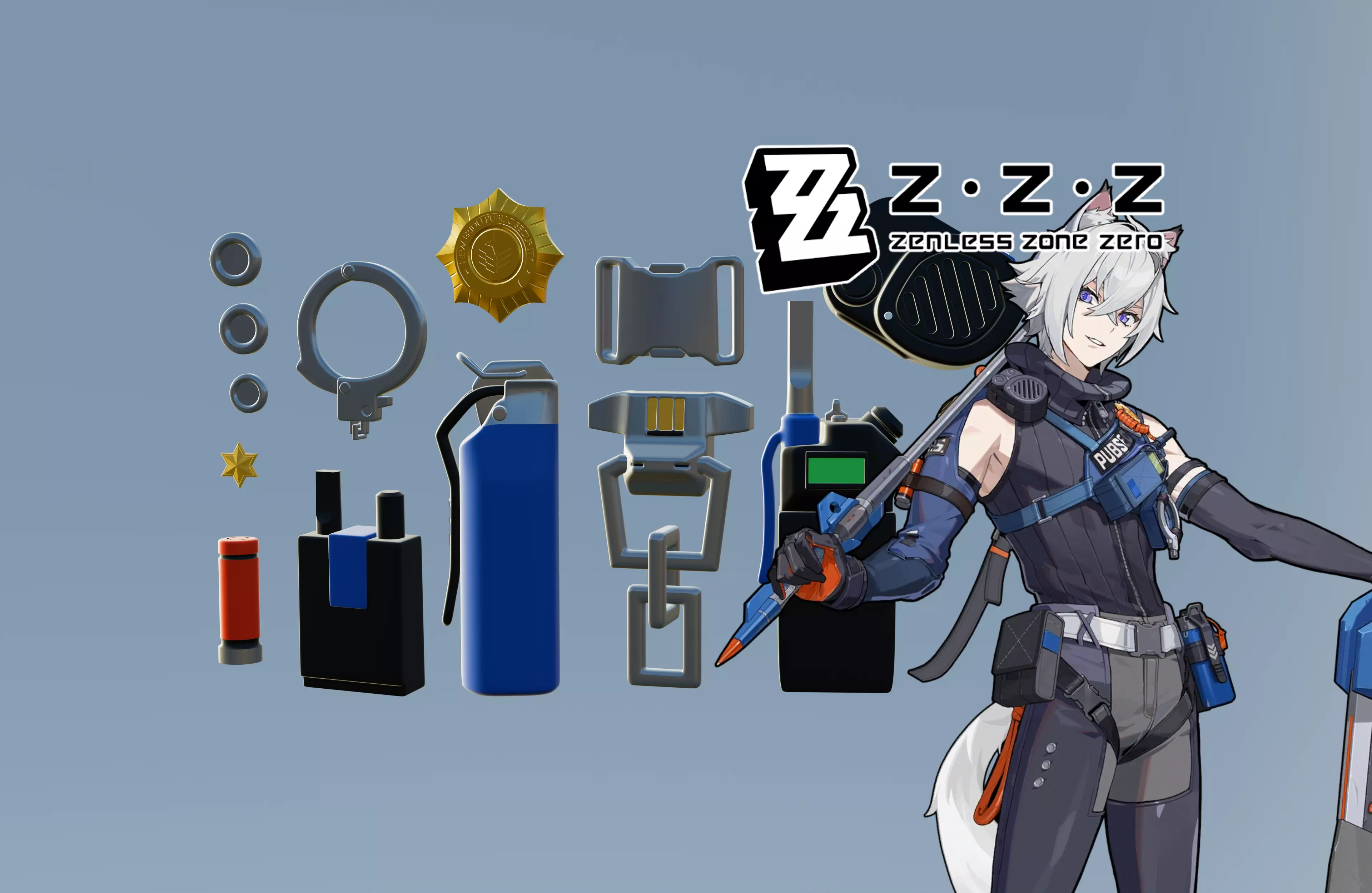 Zenless Zone Zero - Seth Lowell Accessories 3D model 3D printable