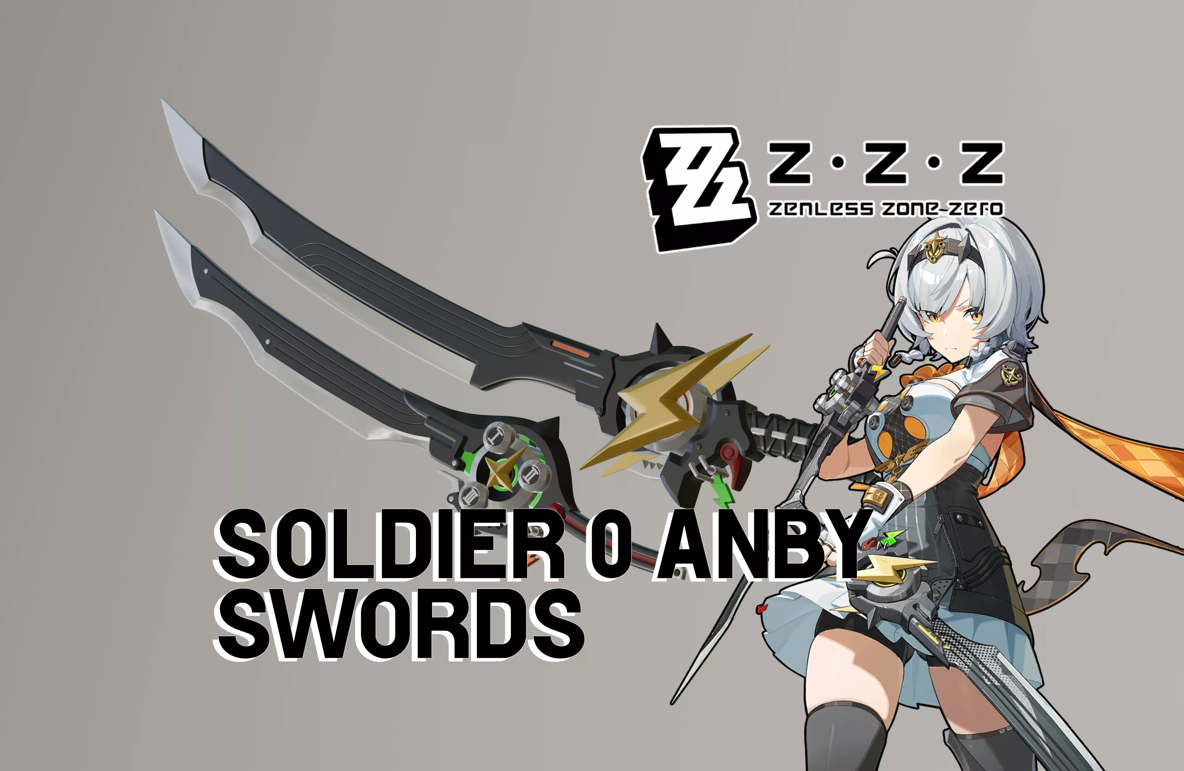 Zenless Zone Zero - Soldier 0 Anby Swords 3D print model_0