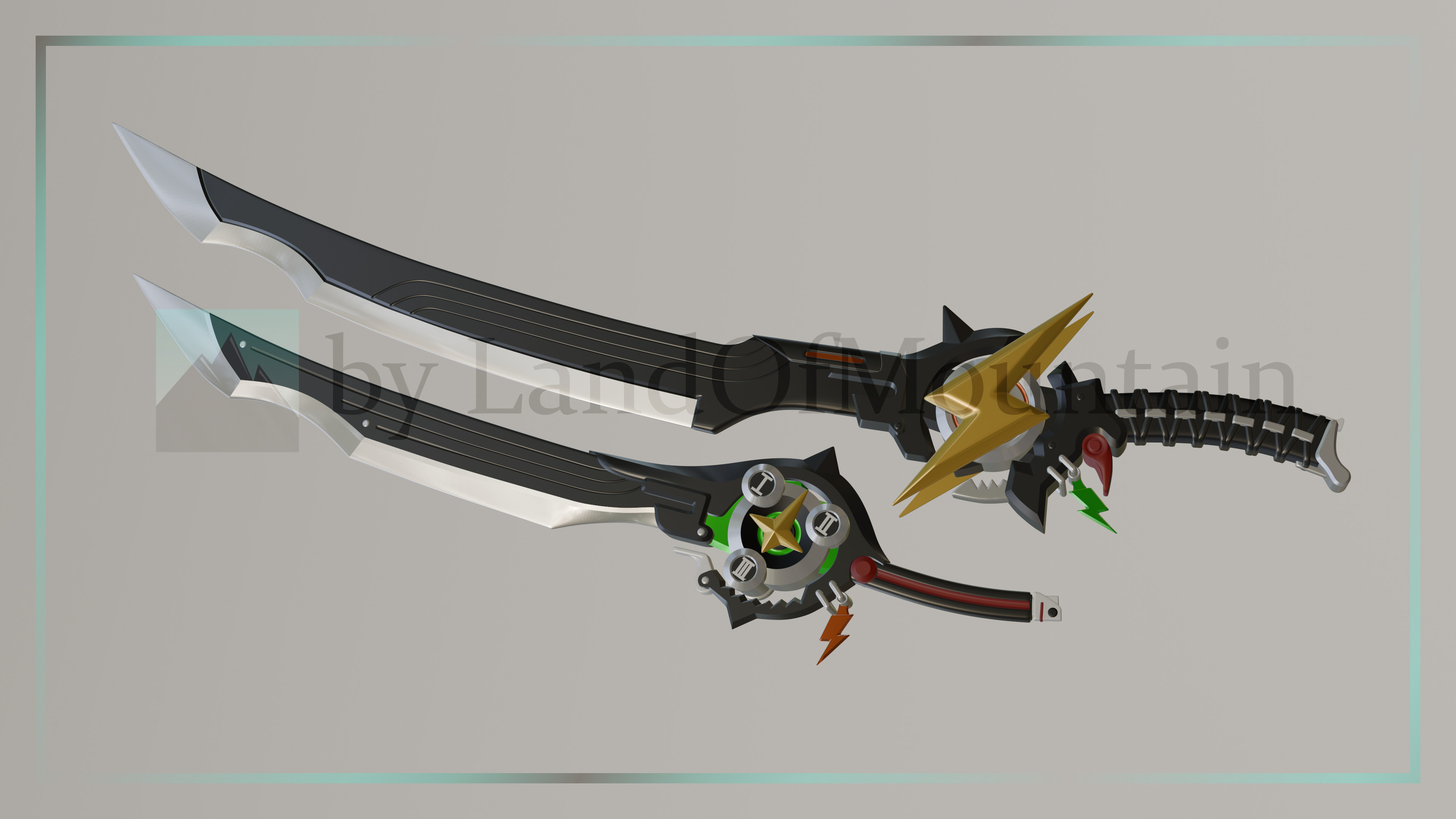 Zenless Zone Zero - Soldier 0 Anby Swords 3D print model_1