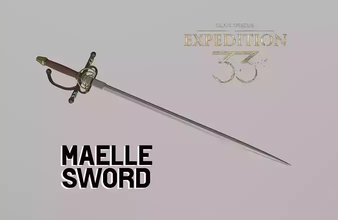 Clair Obscur Expedition 33 - Maelle Sword 3D print model