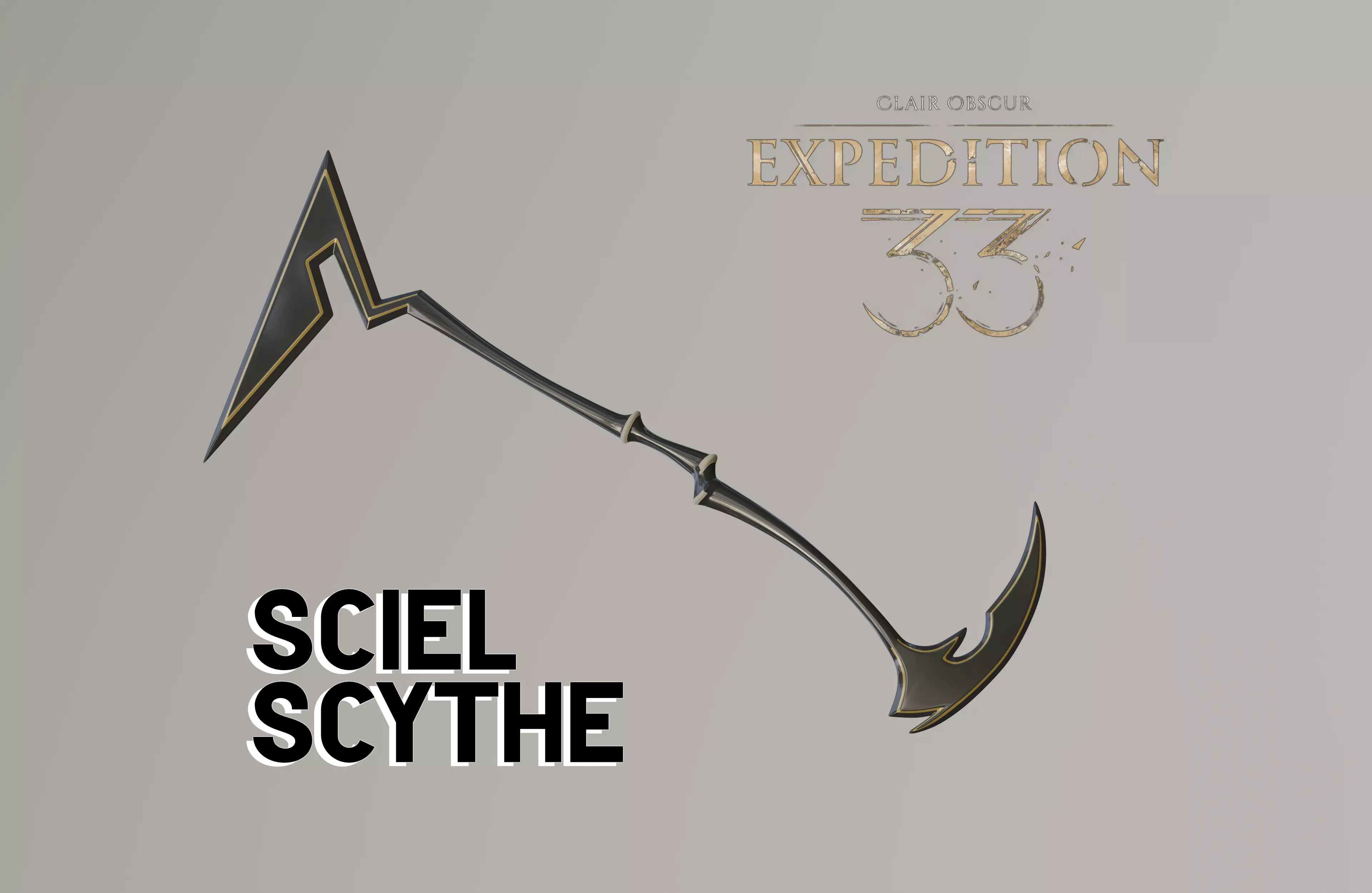 Clair Obscur Expedition 33 - Sciel Scythe 3D print model