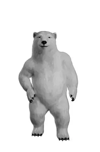 White polar Bear - 3D character