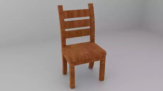 Realistic Wooden Chair
