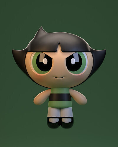 Buttercup The Powerpuff Girls 3D model