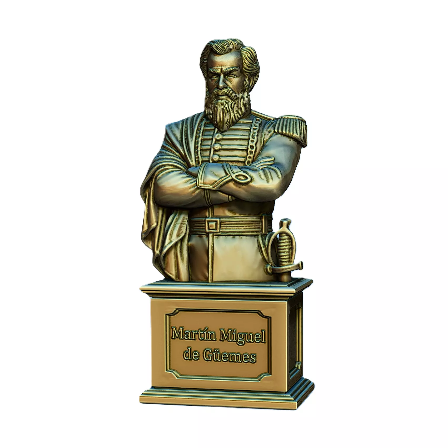Bust of Martin Miguel de Guemes 3D print model
