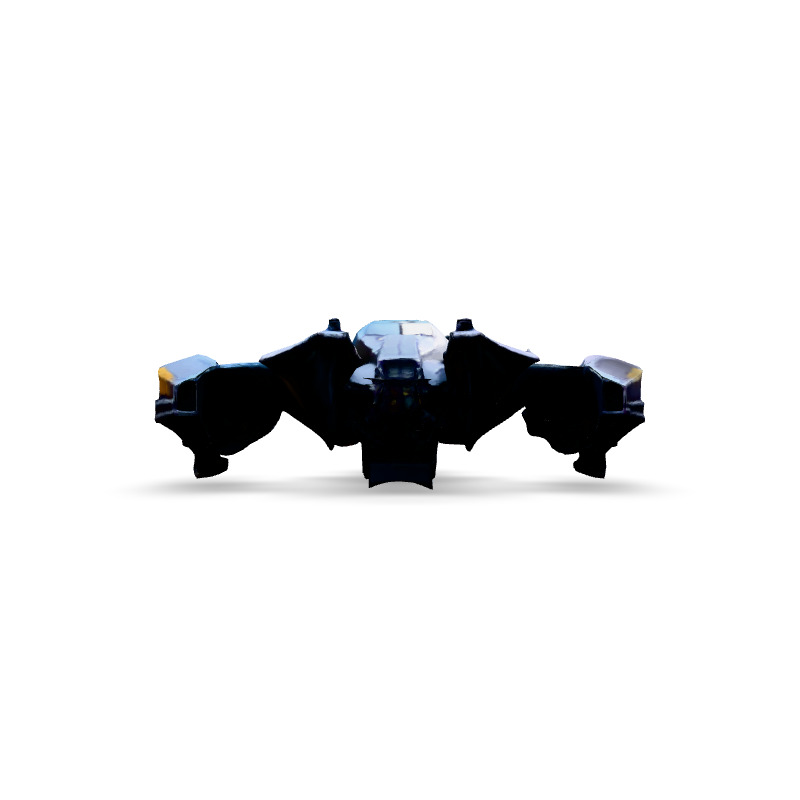 SciFi Interceptor Starship Model Low-poly 3D model_6
