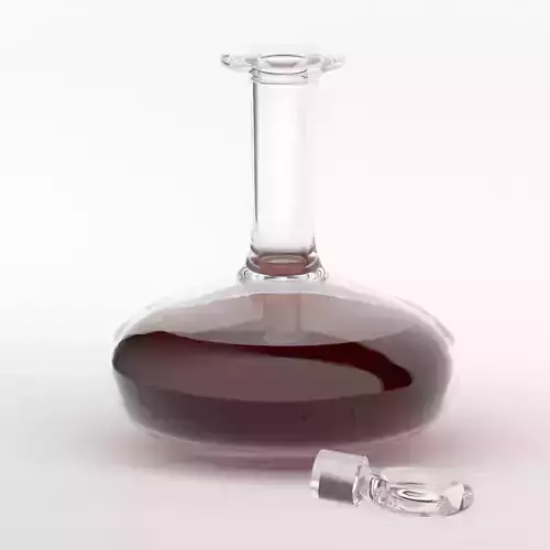 Baccarat glass decanter for young red wine 3D model