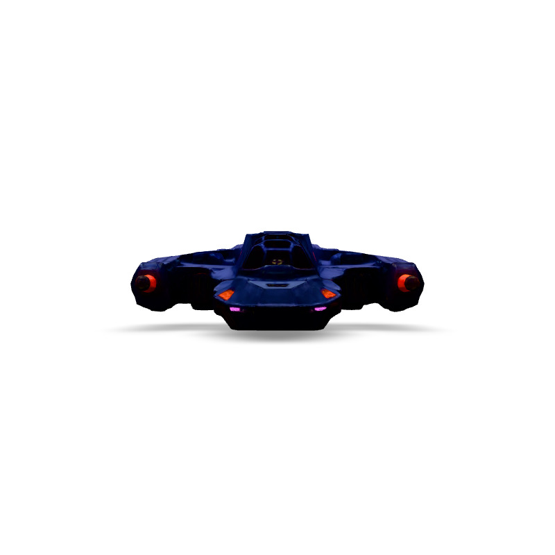 Scifi Fighter Spaceship 3D Model Low-poly 3D model_6