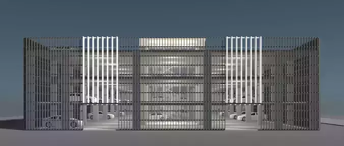 Parking garage building 25-19 3D model