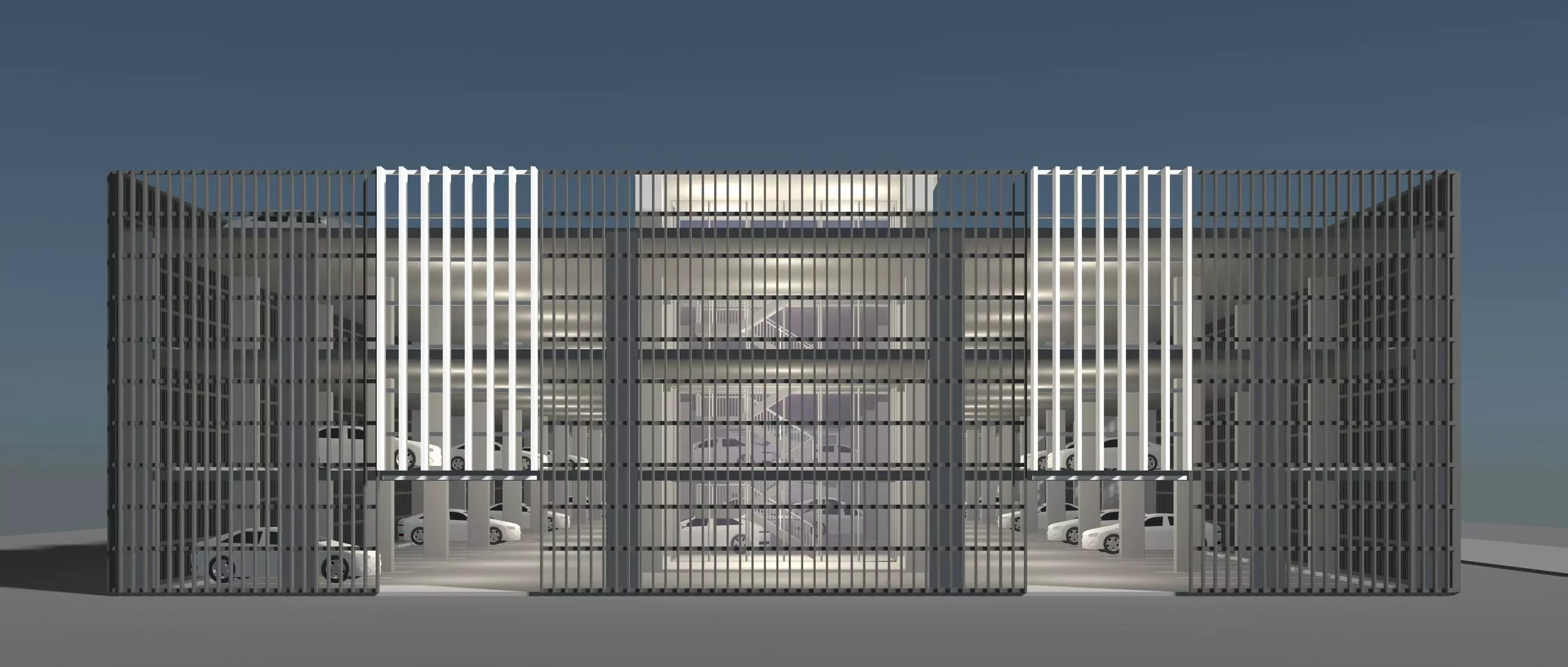 Parking garage building 25-19 3D model