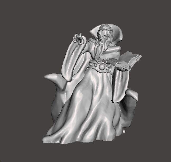 ZORGON EVIL WIZARD MINIATURE MODEL FOR FANTASY GAMES RPG DND 3D print model_1