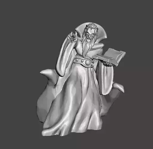 ZORGON EVIL WIZARD MINIATURE MODEL FOR FANTASY GAMES RPG DND 3D print model