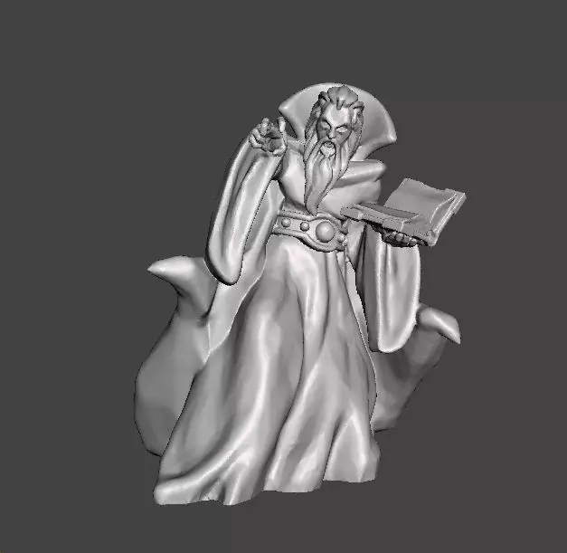 ZORGON EVIL WIZARD MINIATURE MODEL FOR FANTASY GAMES RPG DND 3D print model_0