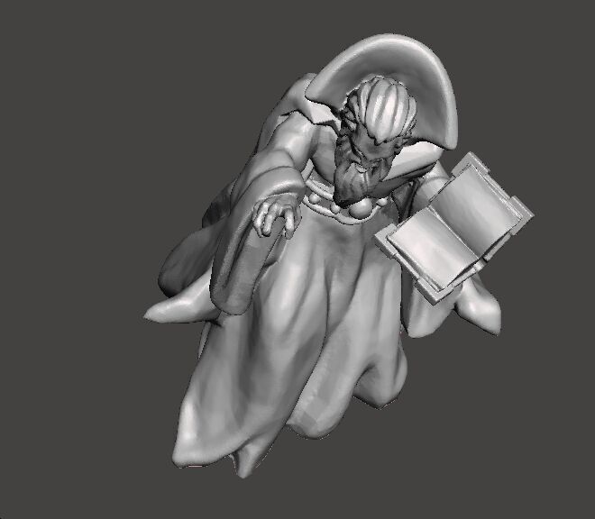 ZORGON EVIL WIZARD MINIATURE MODEL FOR FANTASY GAMES RPG DND 3D print model_6