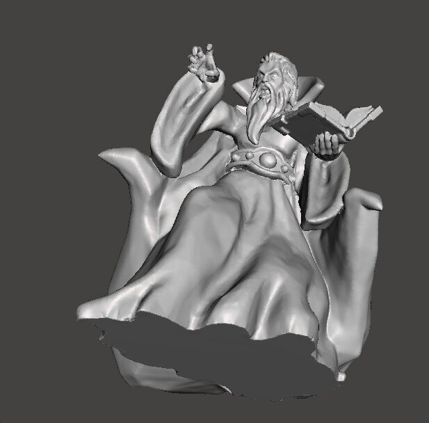 ZORGON EVIL WIZARD MINIATURE MODEL FOR FANTASY GAMES RPG DND 3D print model_7