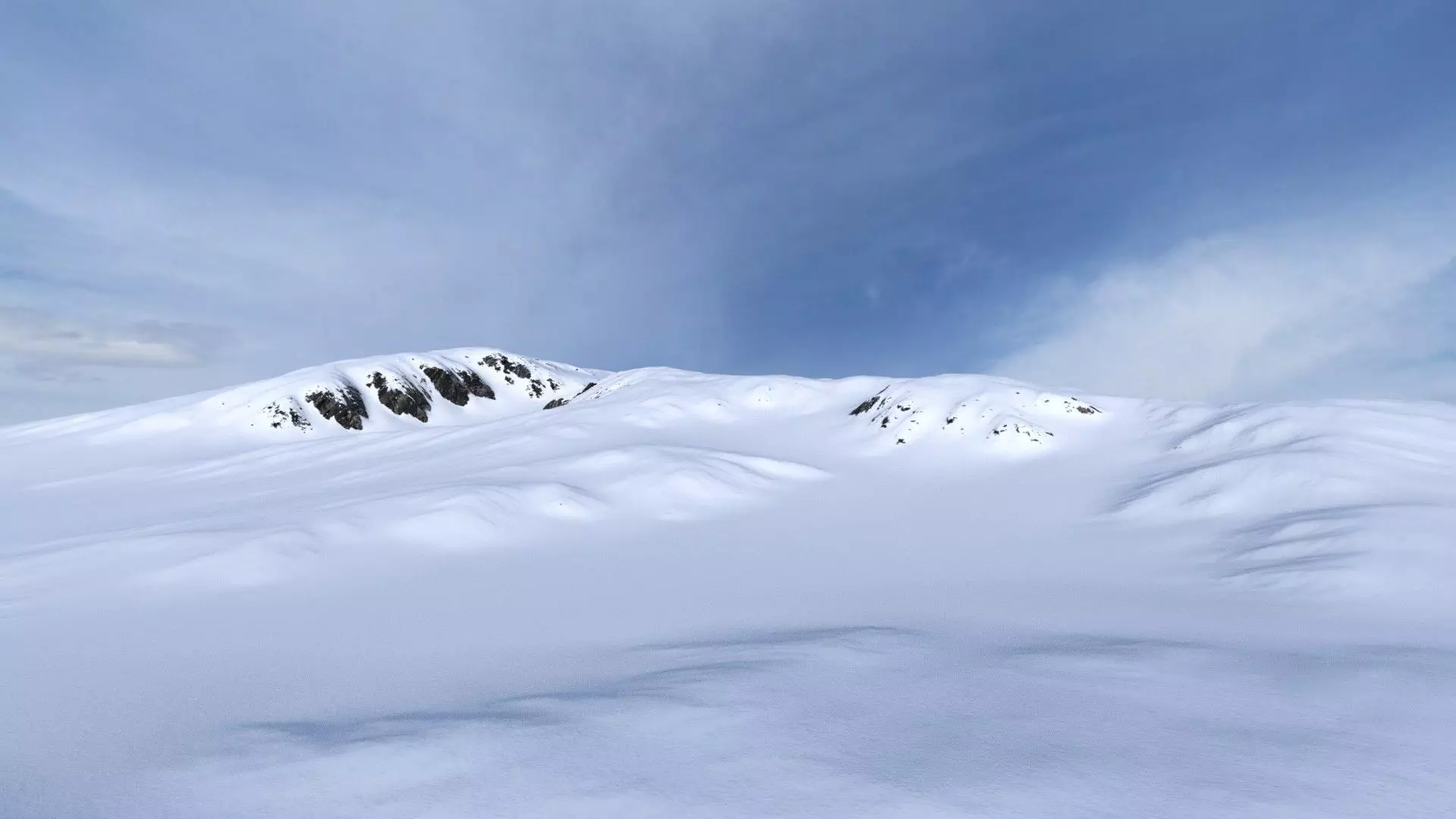 Snow Mountain 04 Low-poly 3D model_0