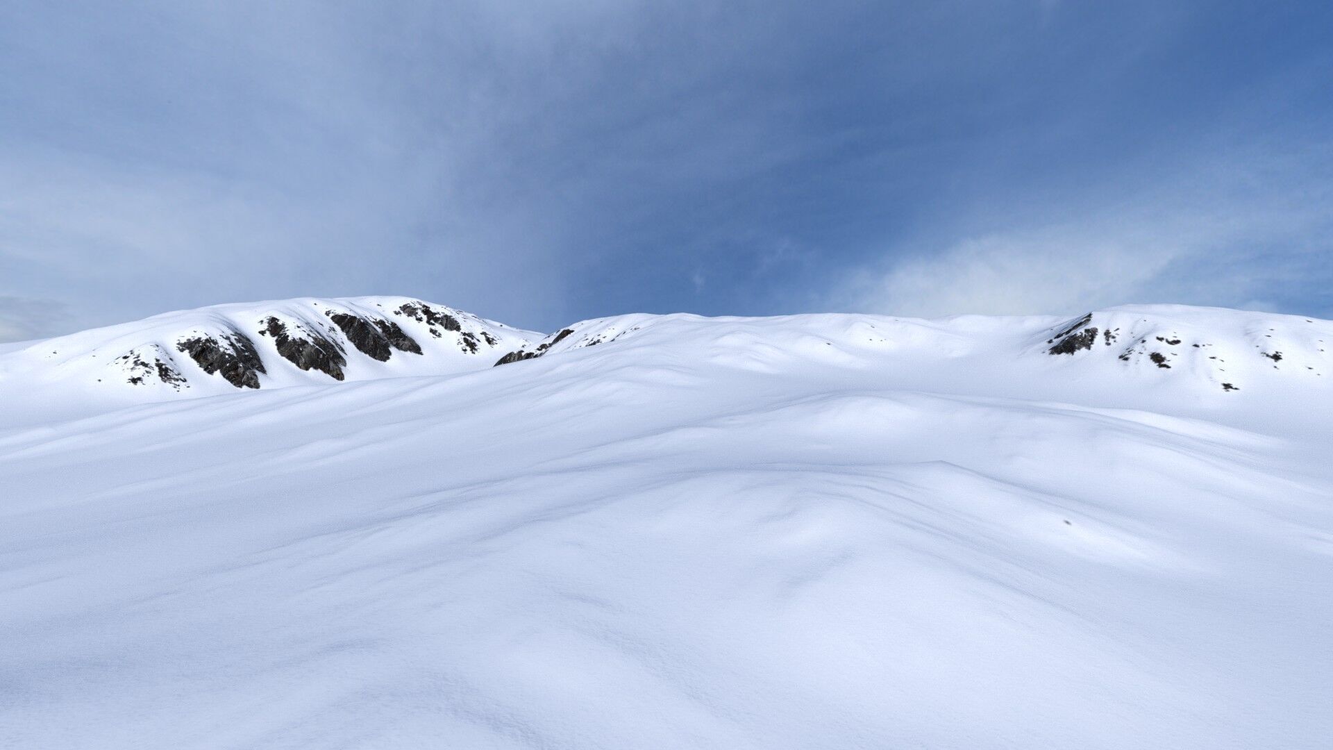 Snow Mountain 04 Low-poly 3D model_7