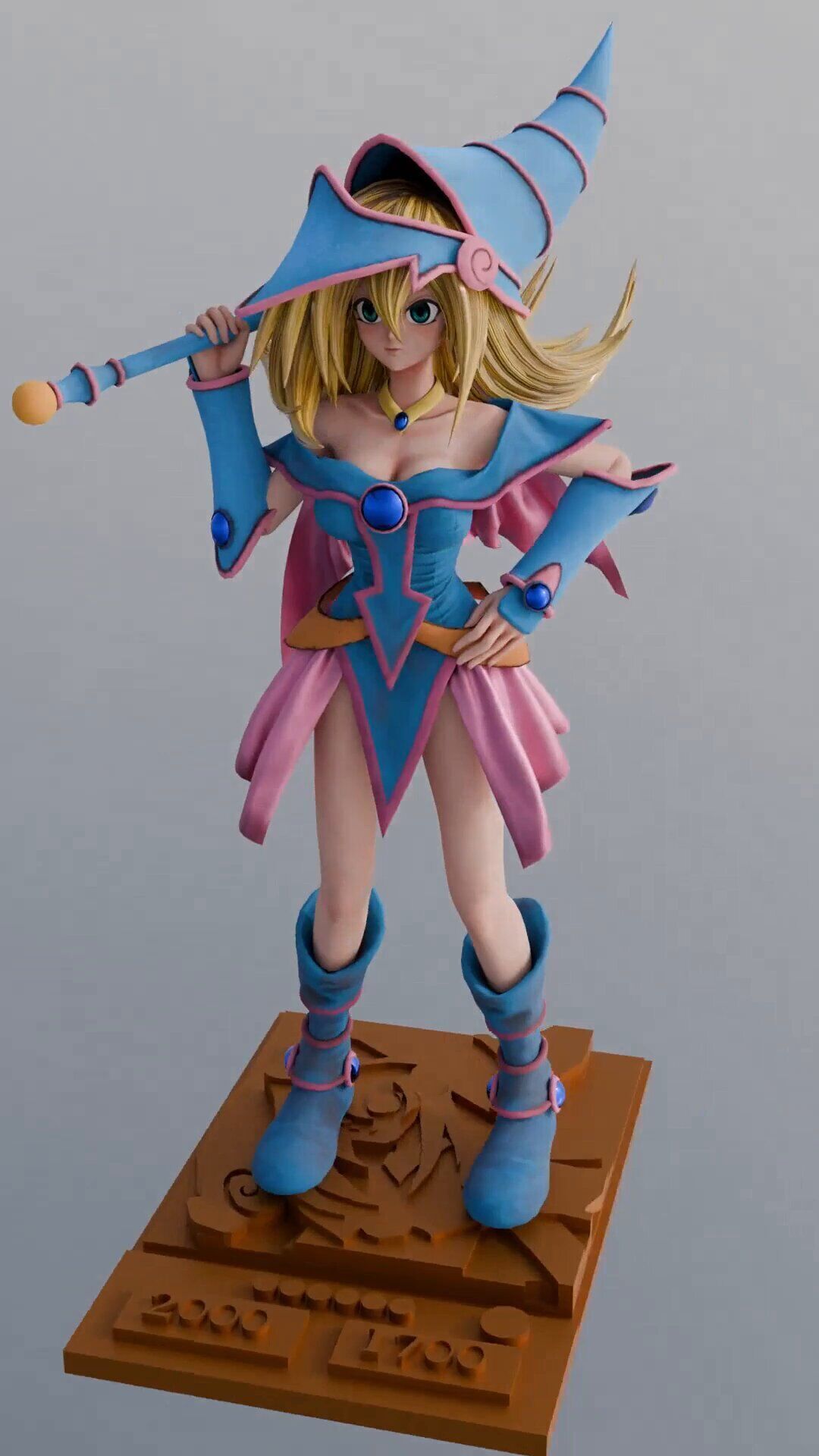 Dark Magician Girl - Yu-Gi-Oh 3D print model_5