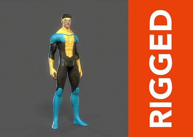 Invincible Rig Low-poly 3D model