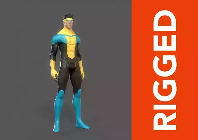 Invincible Rig Low-poly 3D model