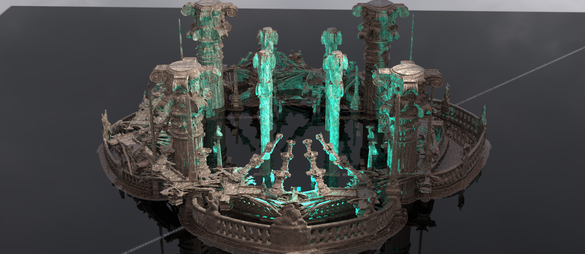 Corinth theater arena  3D model_1