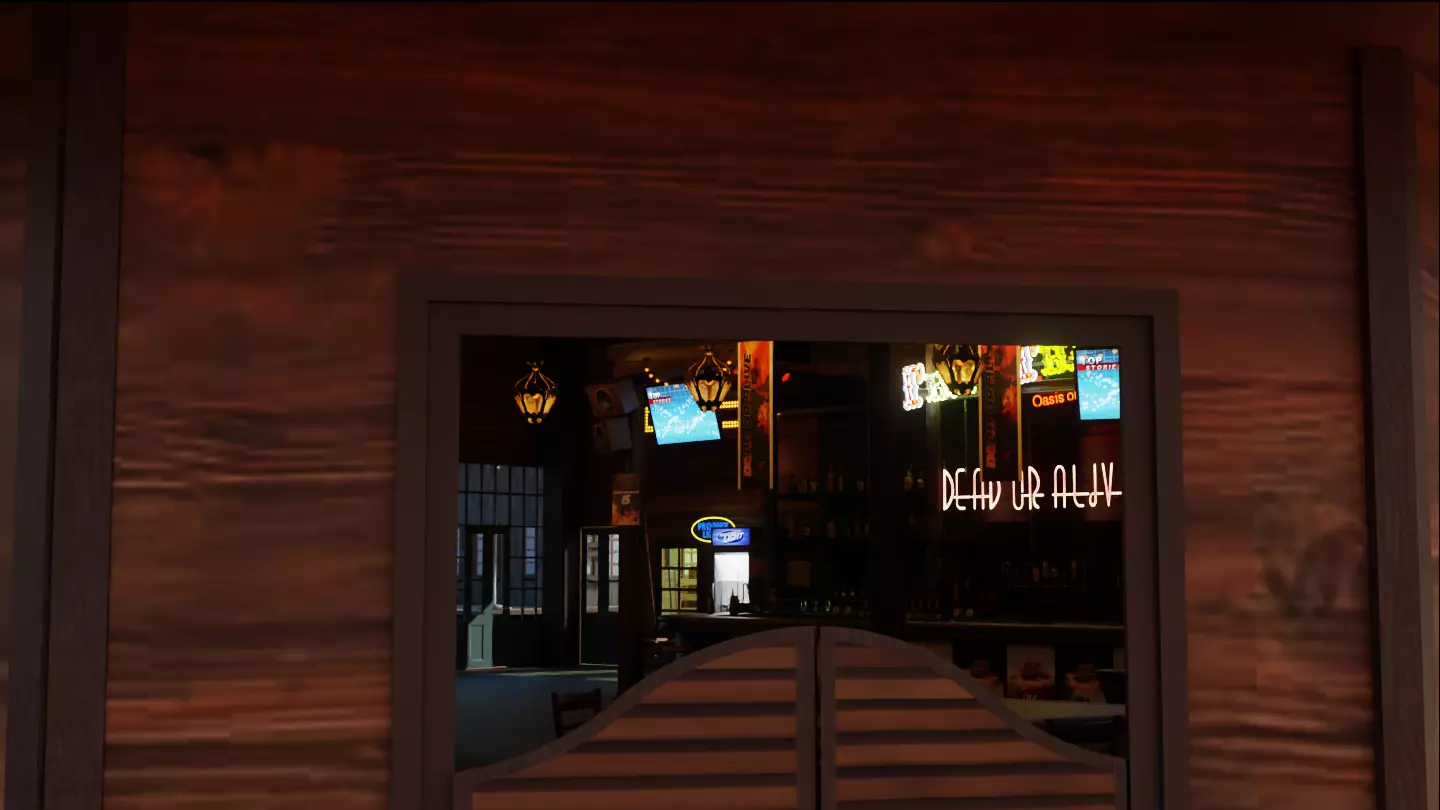 Old West town scene 3D model upd 3D model_0