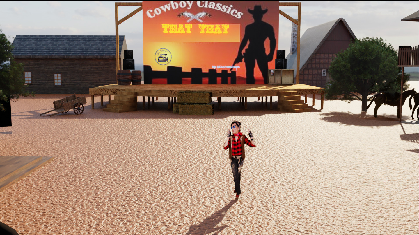 Old West town scene 3D model upd 3D model_5