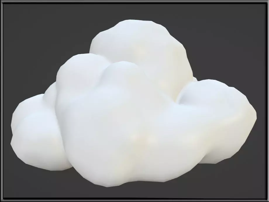 Cloud 05 Low-poly 3D model_0